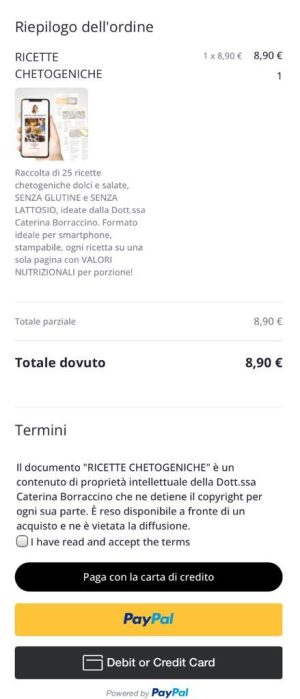 ricette chetogeniche carrello