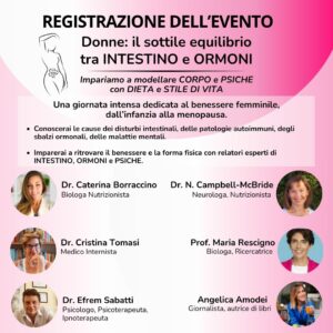 REGISTRAZIONE evento "Donne: il sottile Equilibrio tra Intestino e Ormoni"