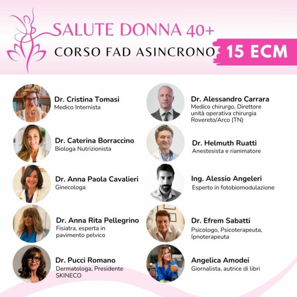 VIDEOCORSO con 15 ECM "SALUTE DONNA 40+"
